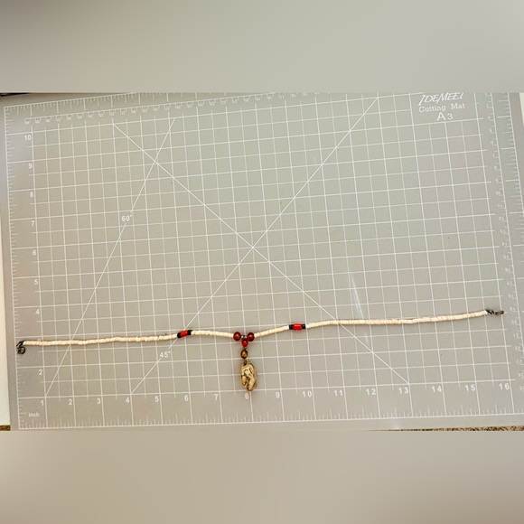 Vintage Heishi Coral Stone Necklace - Picture 10 of 16